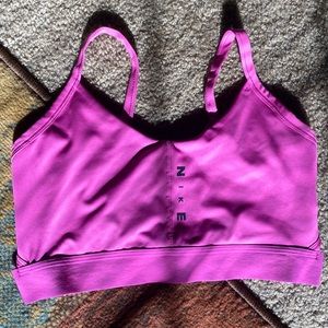 Pink Nike sports bra